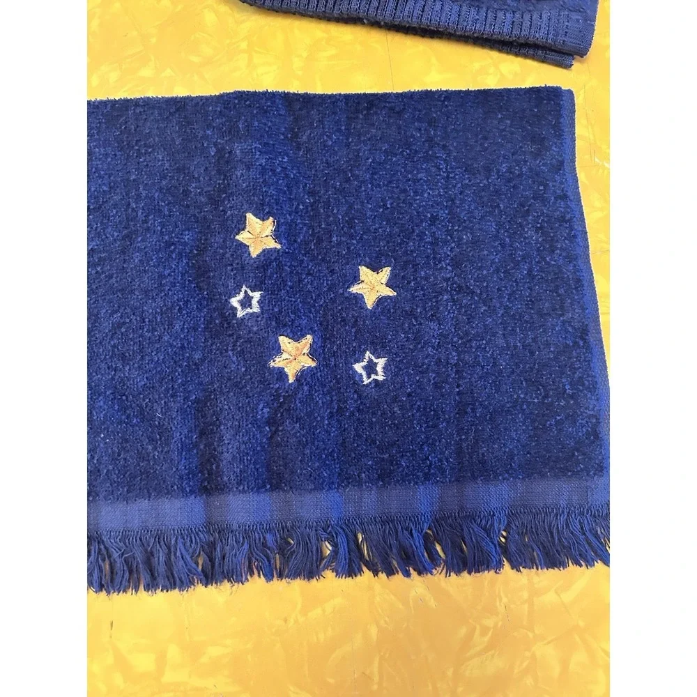 VTG 90s Celestial Four Piece Bathroom Towel Set Sun Moon Stars